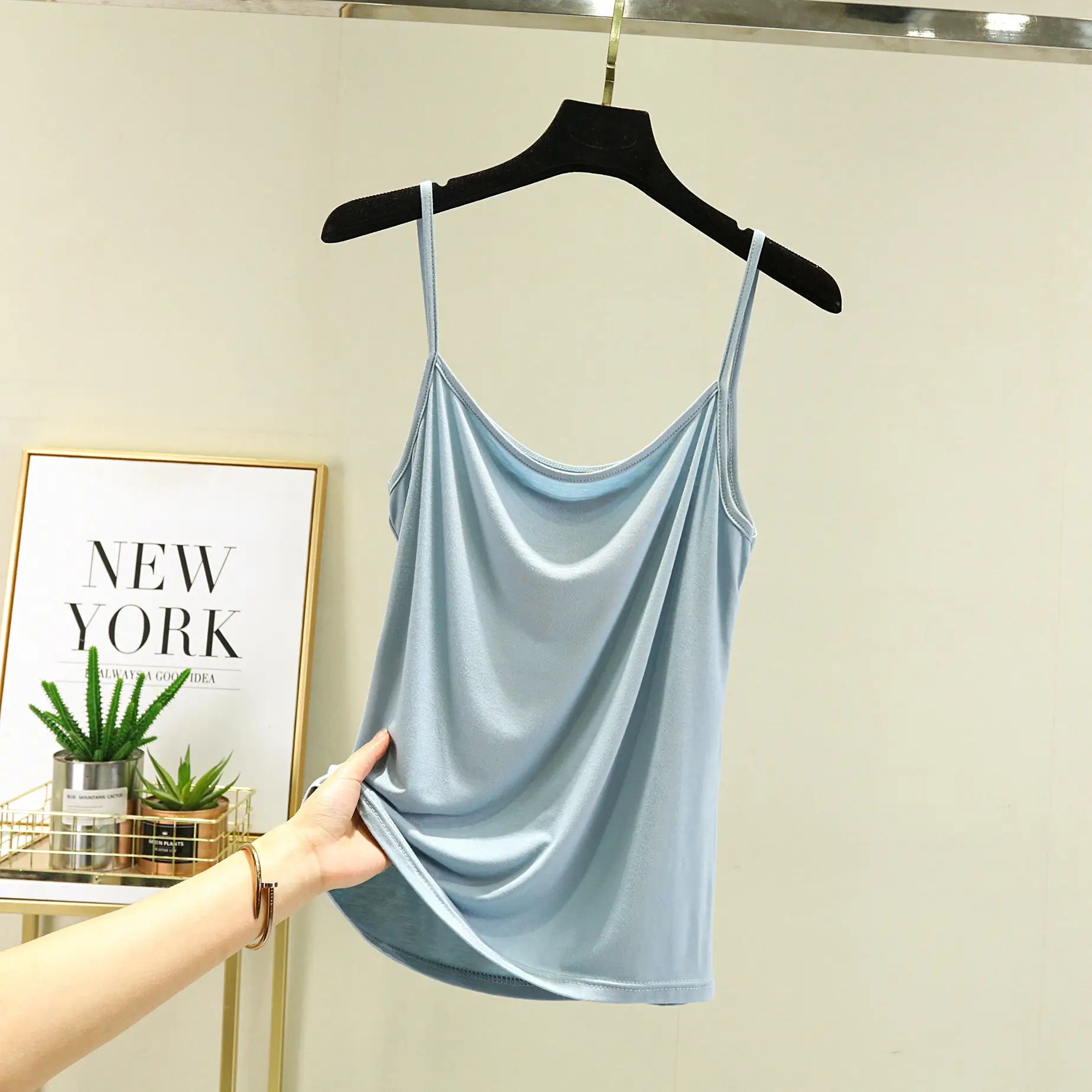 Women's White Modal Camisole Sleeveless Summer Wear - Image 8