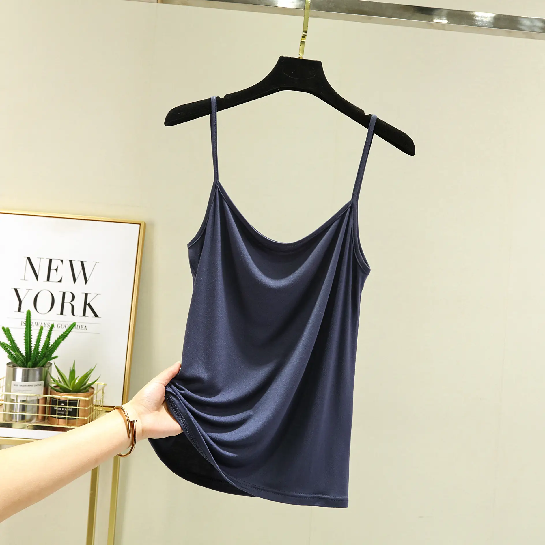 Women's White Modal Camisole Sleeveless Summer Wear - Image 9