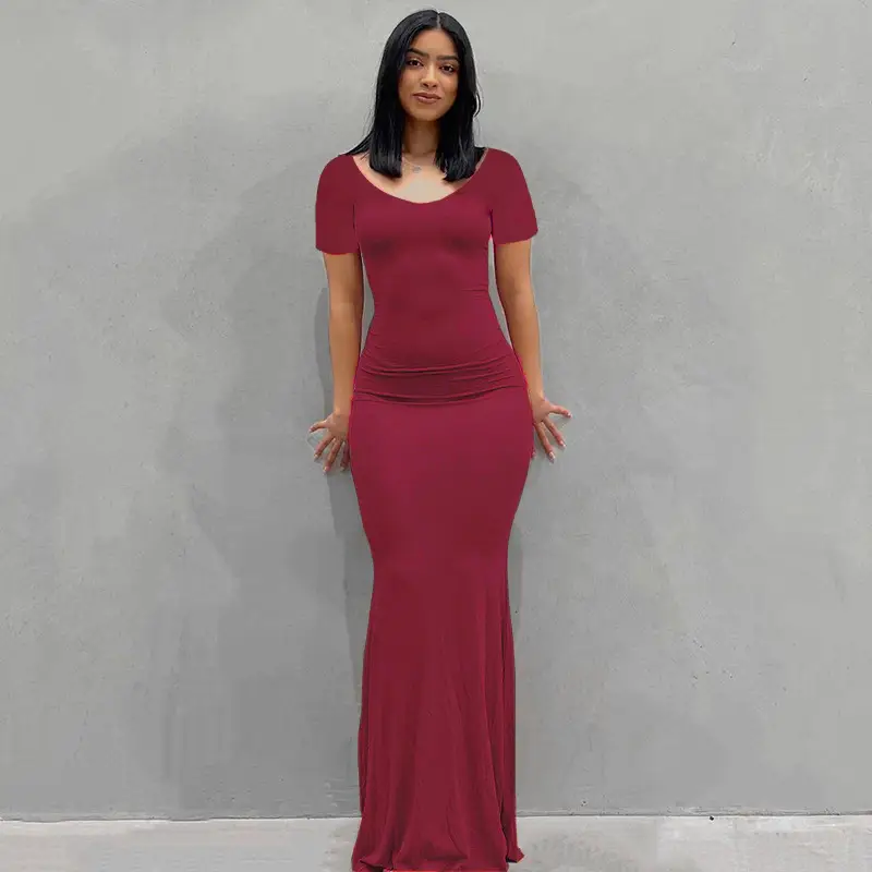 Orange Slim Fit Sling Home Dress for Women - Image 18