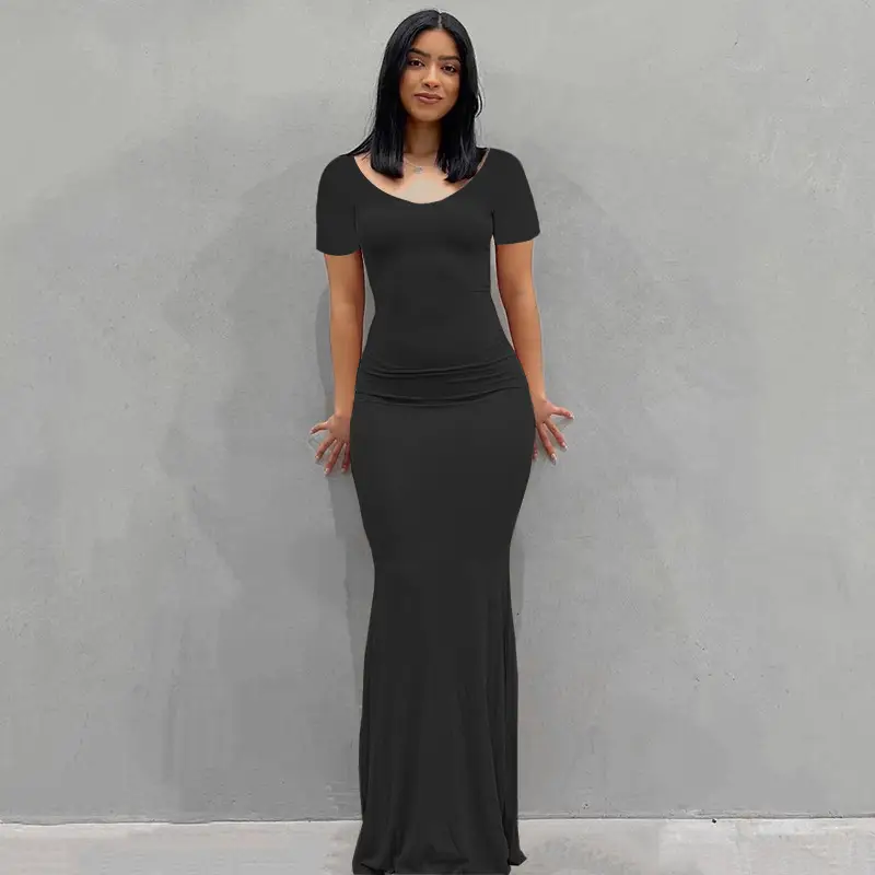 Orange Slim Fit Sling Home Dress for Women - Image 23