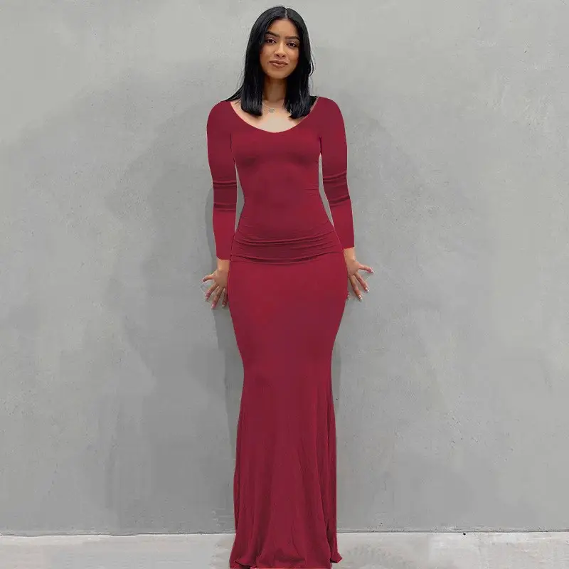 Orange Slim Fit Sling Home Dress for Women - Image 30