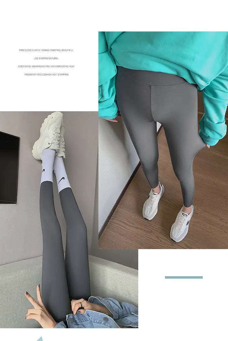 Nine Point Ice Silk Shark Pants Women Pink Slimming Yoga Pants — feature 36