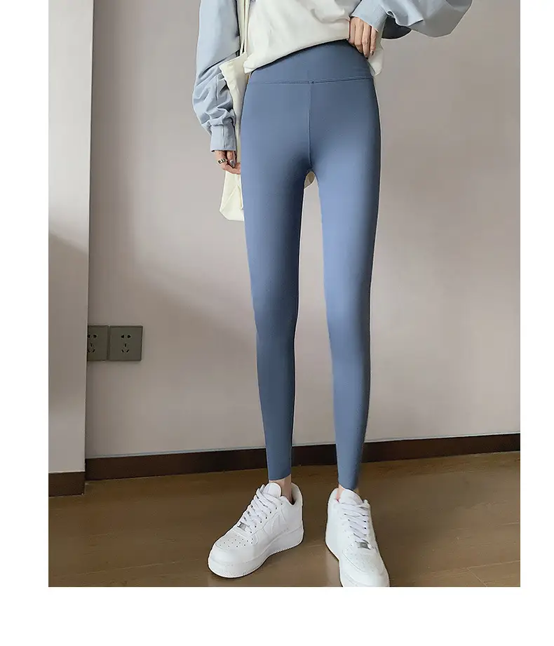 Nine Point Ice Silk Shark Pants Women Pink Slimming Yoga Pants — feature 43