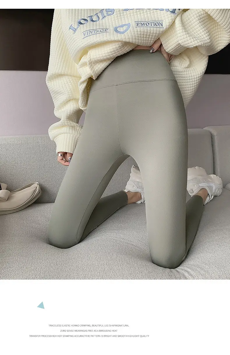 Nine Point Ice Silk Shark Pants Women Pink Slimming Yoga Pants — feature 50