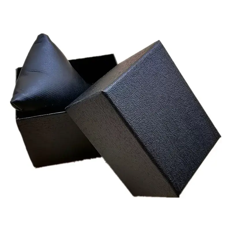 Black PU Leather Square Watch Gift Box - Image 2