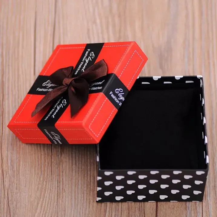 Black PU Leather Square Watch Gift Box - Image 4