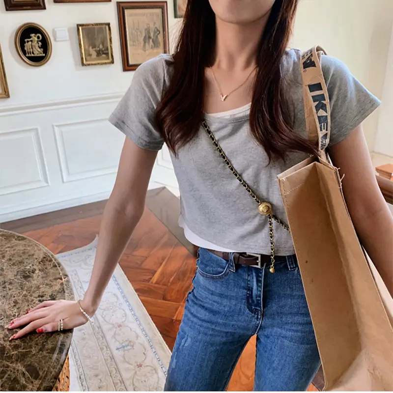 Women Blue Short Sleeve T-Shirt 2026 Summer — feature 19