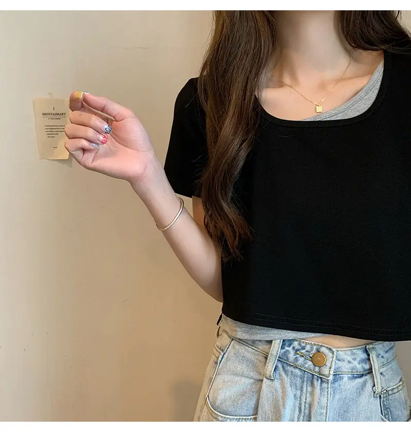 Women Blue Short Sleeve T-Shirt 2026 Summer — feature 22