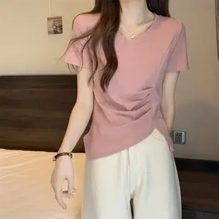 Women Blue Short Sleeve T-Shirt 2026 Summer — feature 3