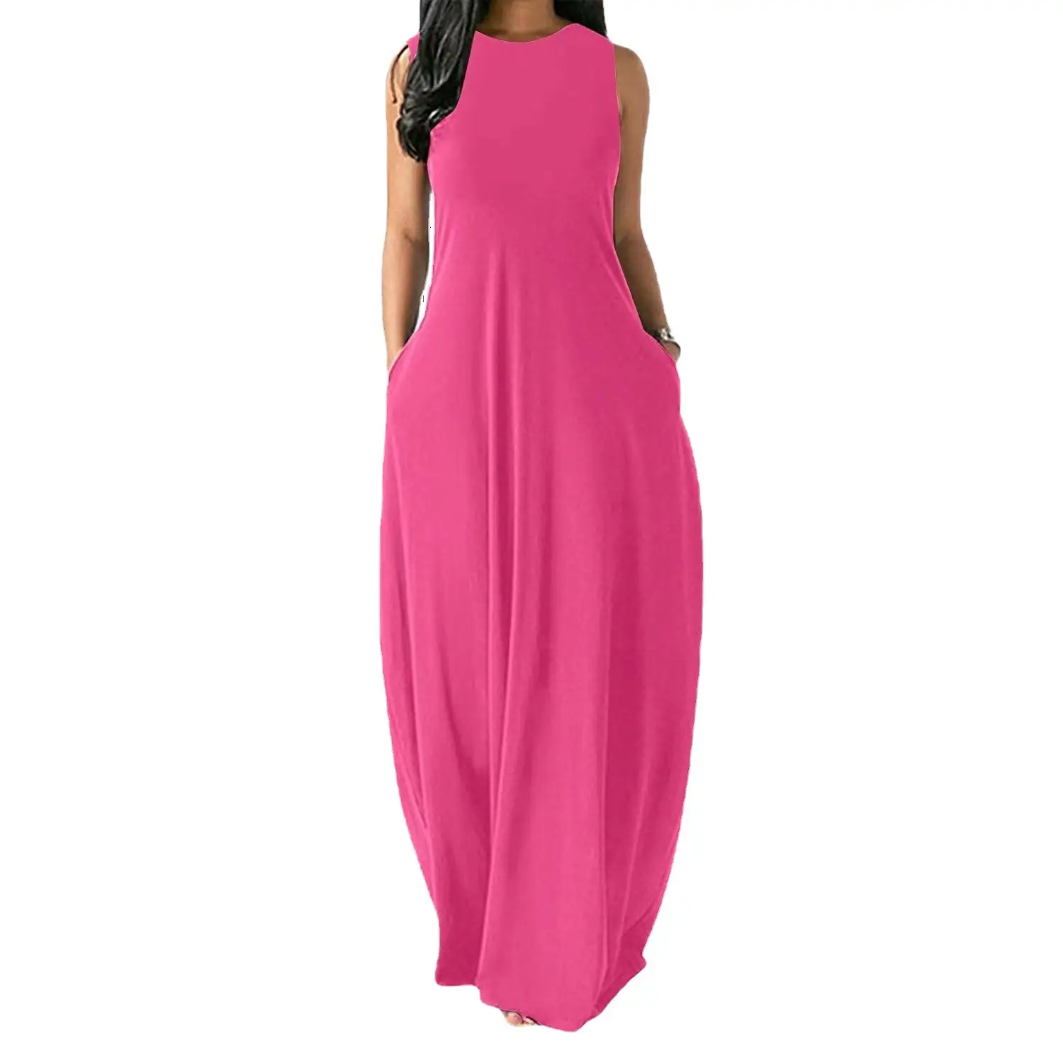 Black Round Neck Vest Vest Dress 2022 Summer