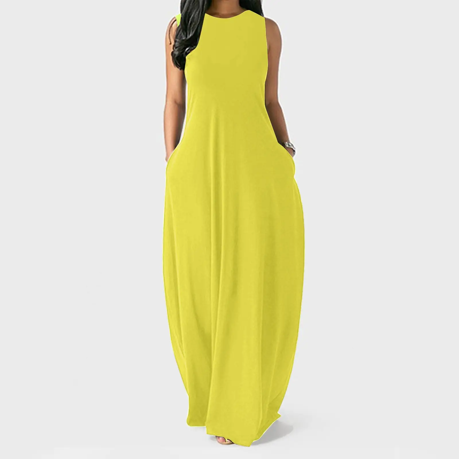Black Round Neck Vest Vest Dress 2022 Summer