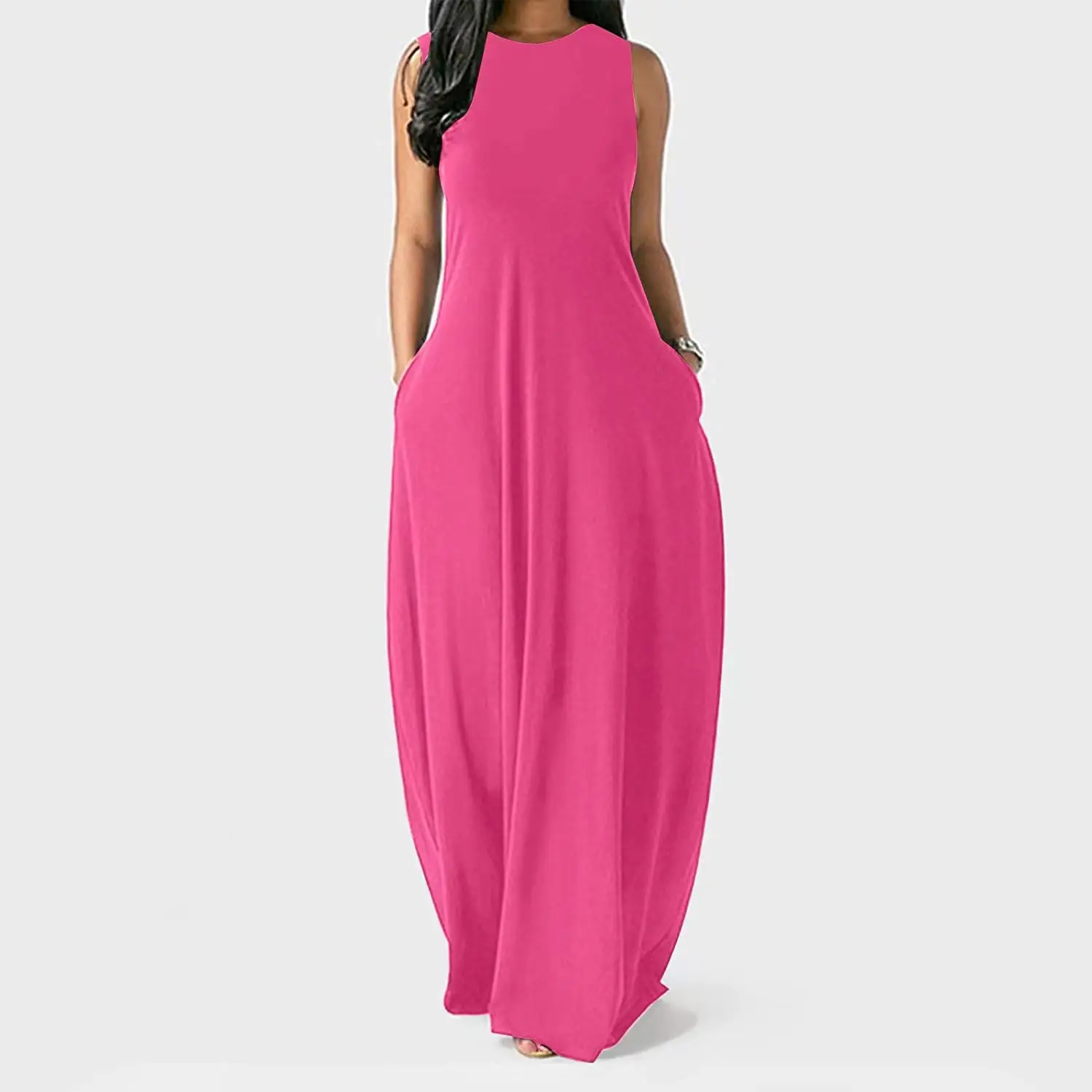 Black Round Neck Vest Vest Dress 2022 Summer