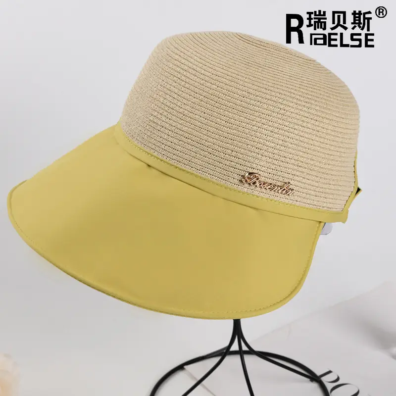 Women Linen Sun Hat Beige UV Protection - Image 9