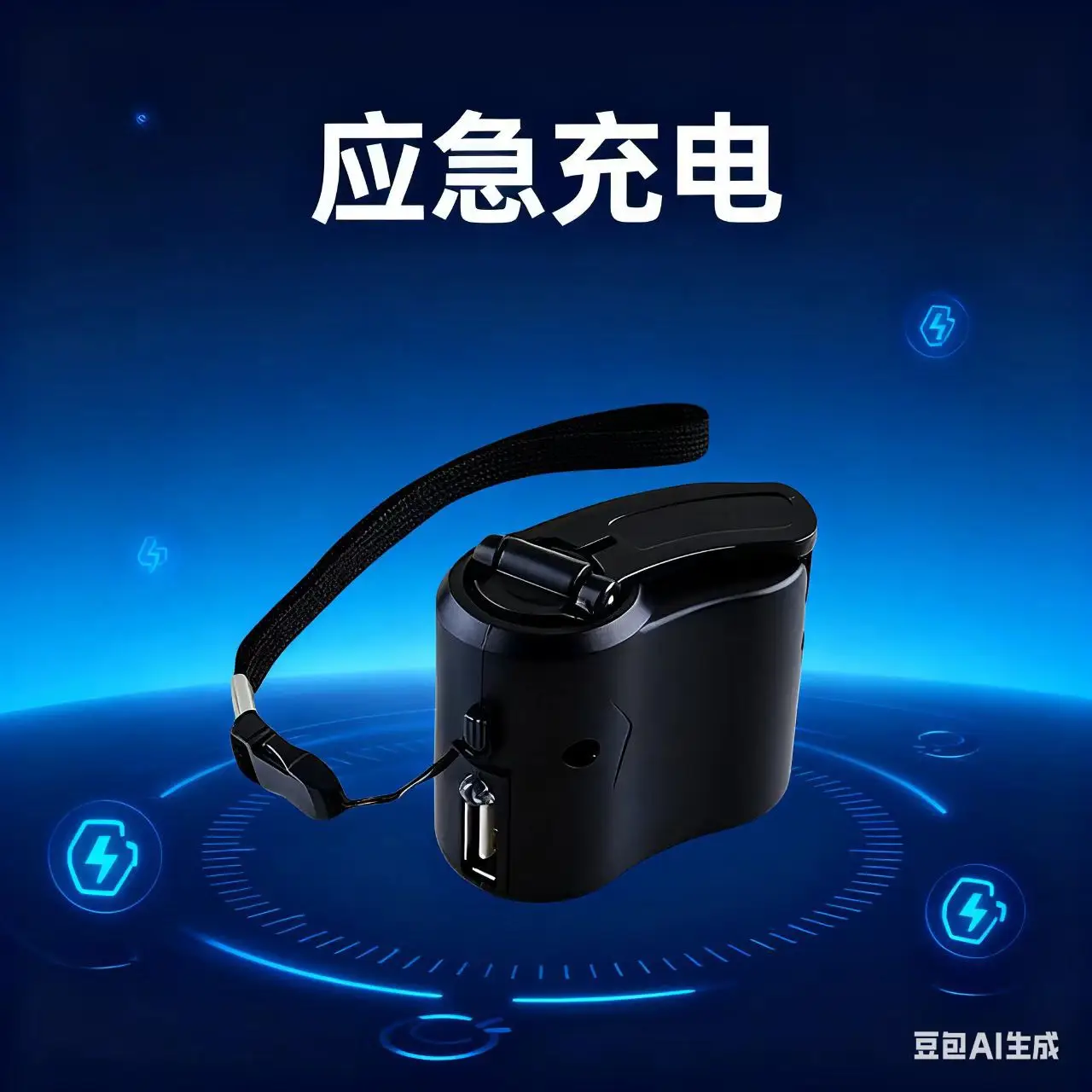 Cross-Border Factory Hand-Cranked Emergency Charging Hand-Cranked Mobile Phone Charger USB Type Generator Charger — feature 2