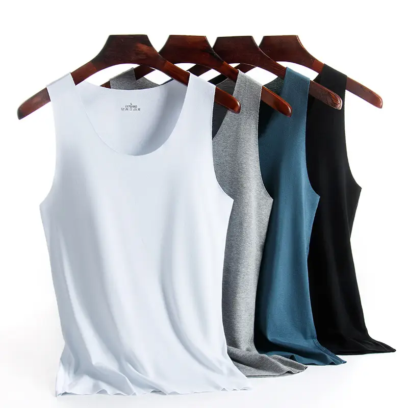 Men's Modal Vest Teal Slim Fit Summer Wear - Image 6