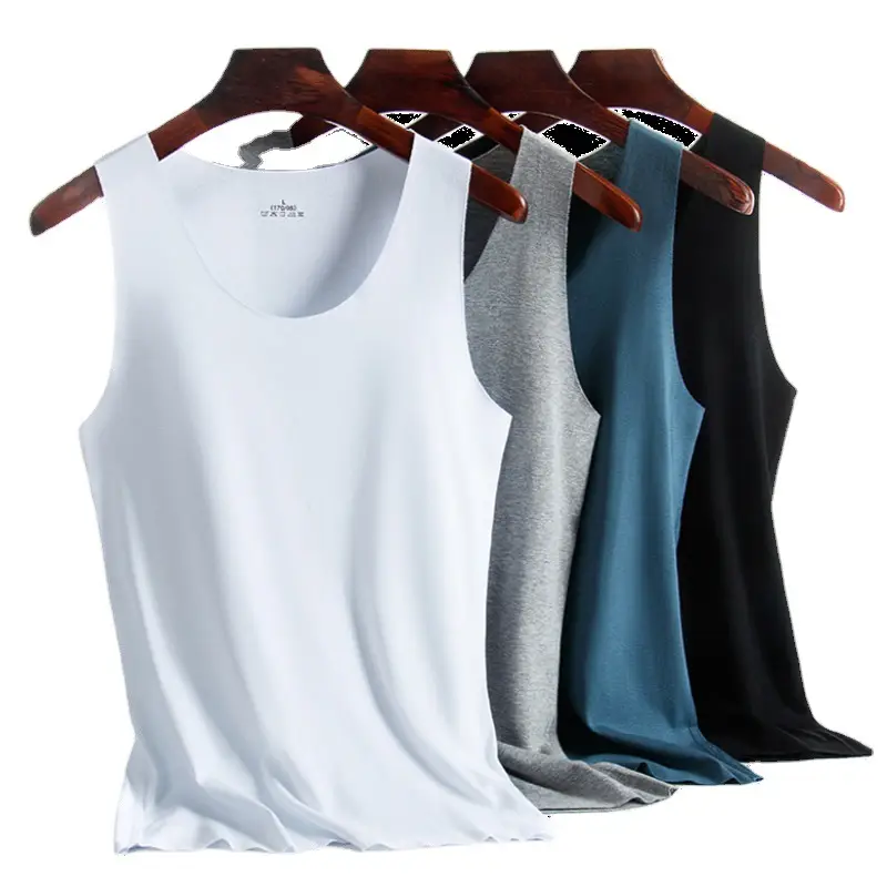 Men's Modal Vest Teal Slim Fit Summer Wear - Image 9