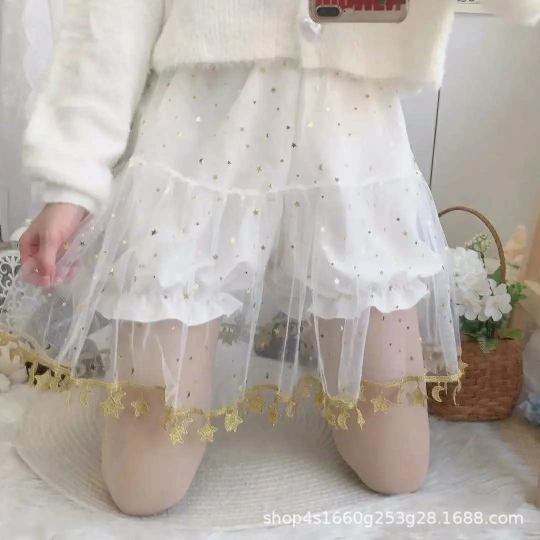 Japanese Style White Lace Safety Pants Women Spring Summer Loose Fit - Image 6