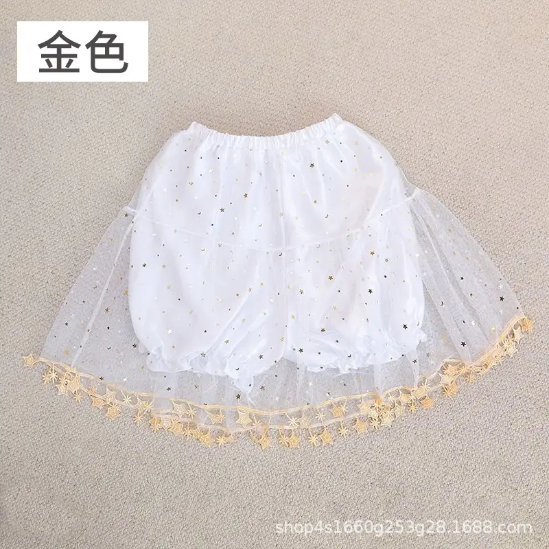 Japanese Style White Lace Safety Pants Women Spring Summer Loose Fit - Image 2