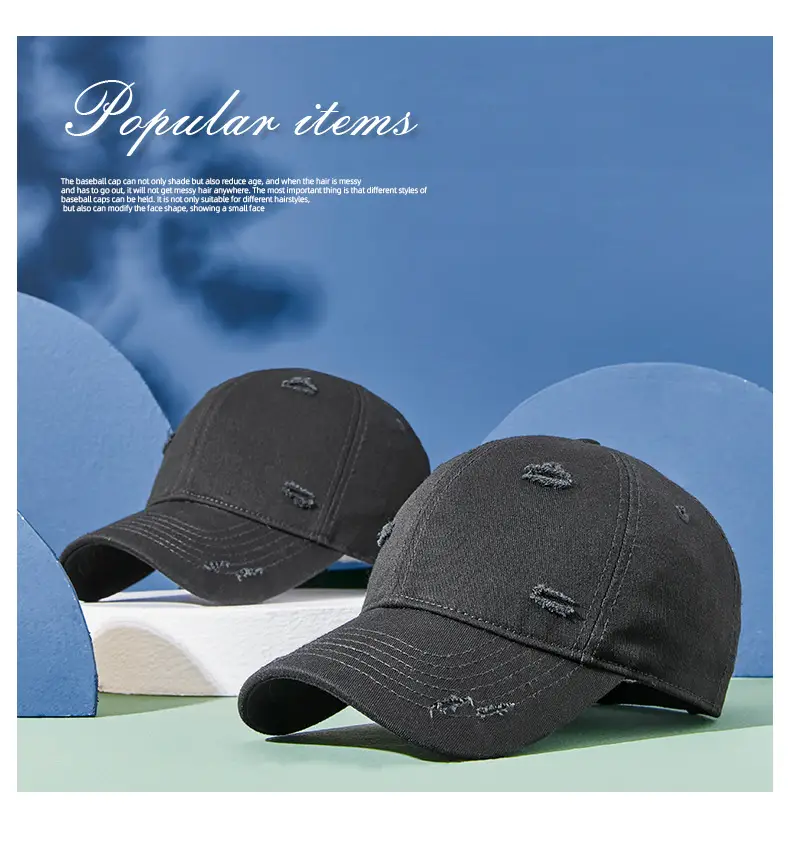 2025 Black Wash Baseball Cap for Men Women — feature 6