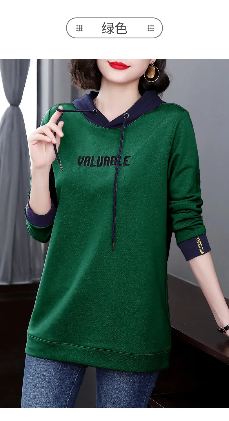 Women's Hooded Hoodie Purple Hooded Sweatshirt Long Sleeve — feature 23