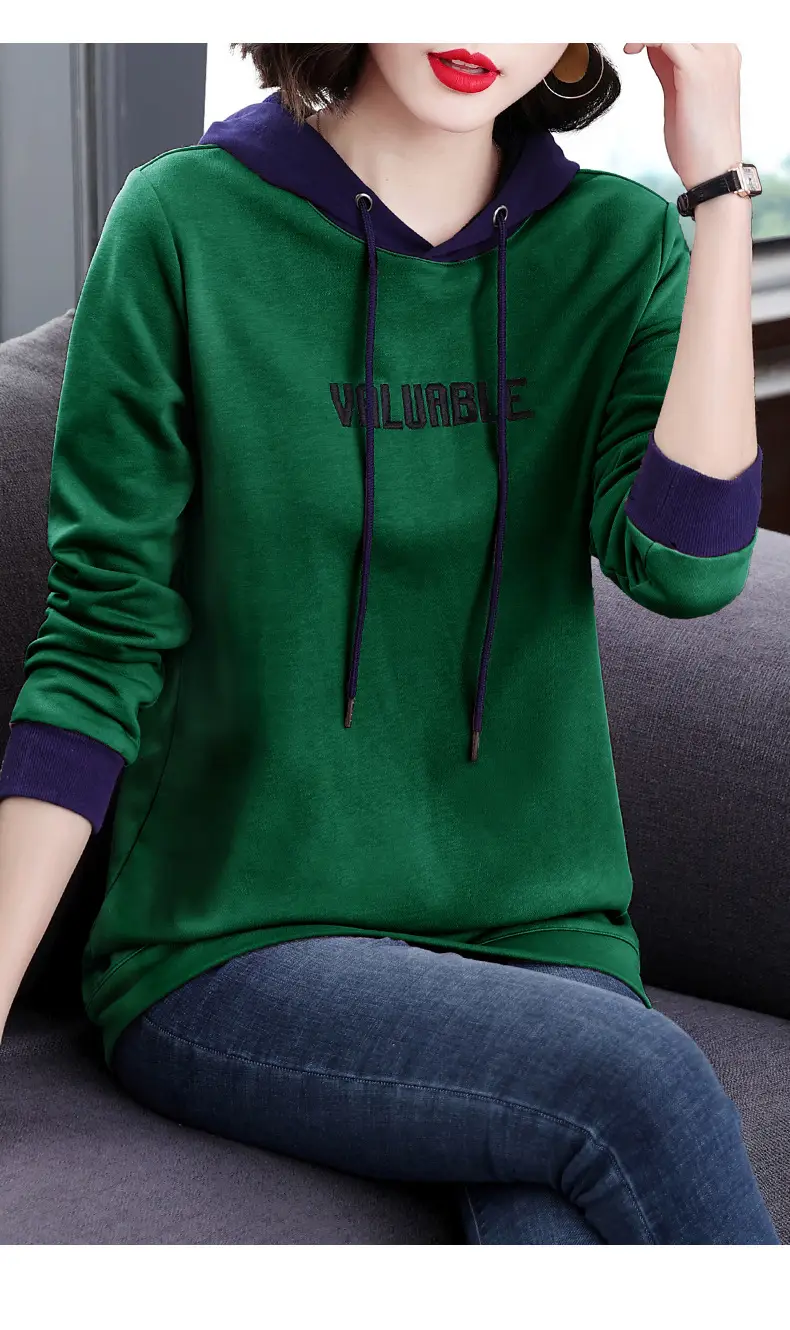 Women's Hooded Hoodie Purple Hooded Sweatshirt Long Sleeve — feature 25
