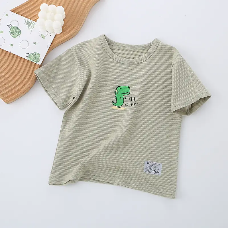 Baby Cotton Cartoon T-Shirt Pink Short Sleeve