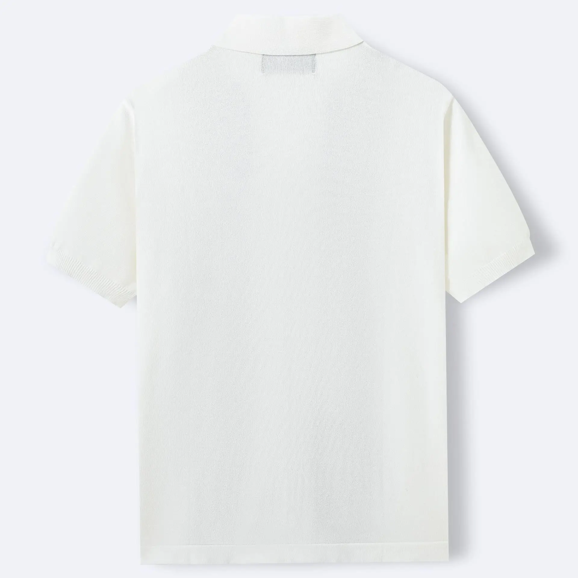 Men's White Plain T-Shirt SY0041 - Image 5