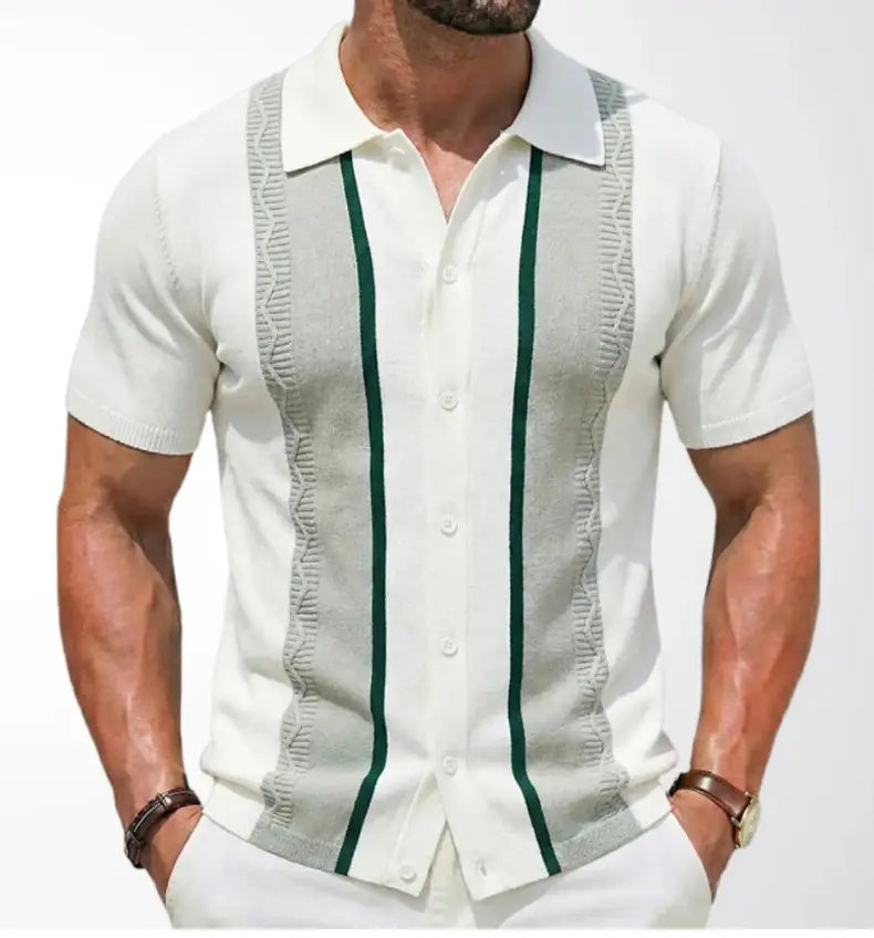 Men's White Plain T-Shirt SY0041 — feature 1