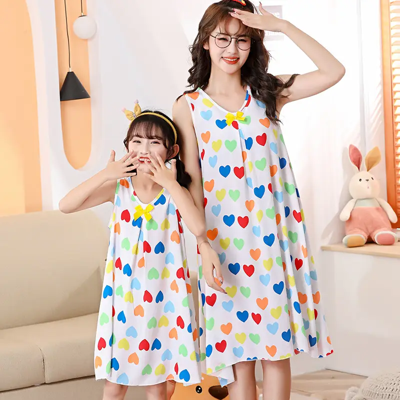 Women's Heart Print Nightgown Dress for Girls 22Y - Image 14