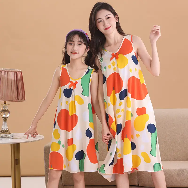 Women's Heart Print Nightgown Dress for Girls 22Y - Image 2