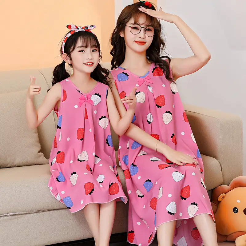 Women's Heart Print Nightgown Dress for Girls 22Y - Image 6