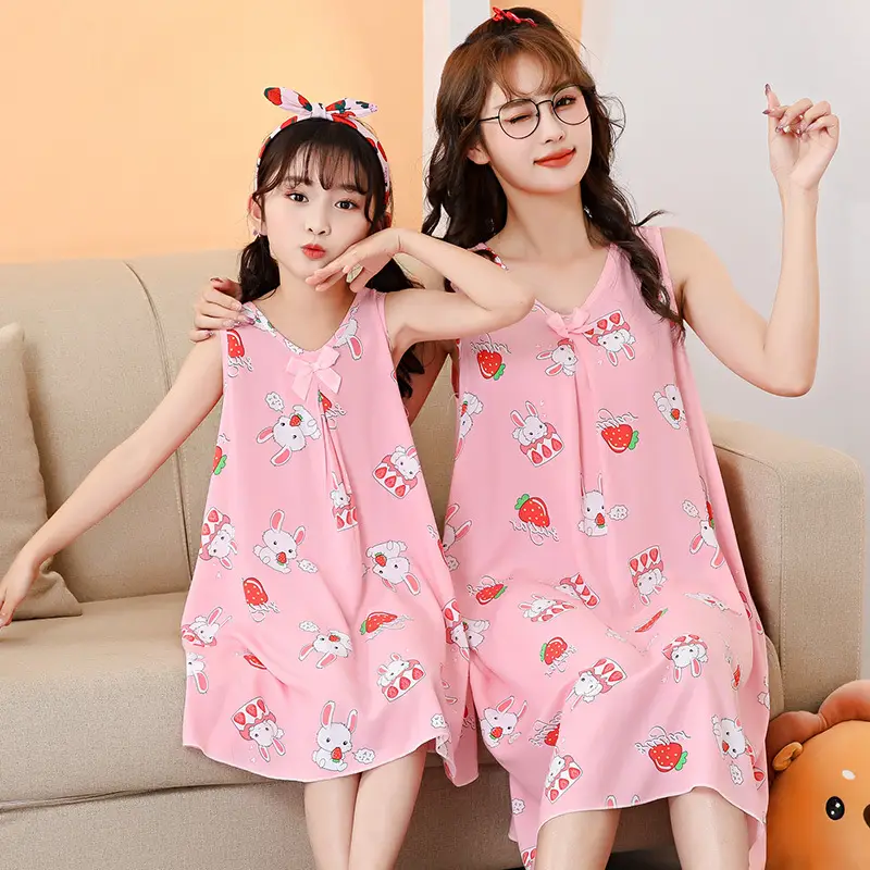 Women's Heart Print Nightgown Dress for Girls 22Y - Image 3