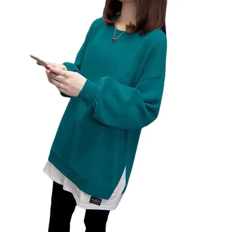Plus Size Orange Sweatshirt with White Bottom - Image 25
