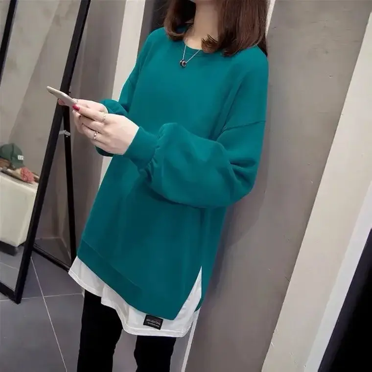 Plus Size Orange Sweatshirt with White Bottom - Image 13