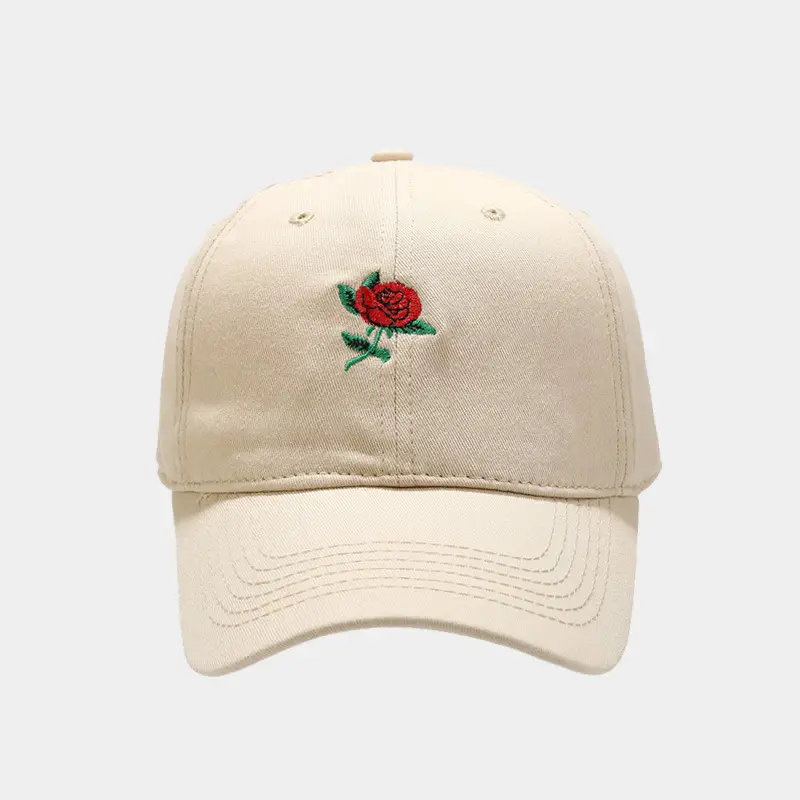 2025 Rose Embroidered Orange Baseball Cap for Men Women - Image 8