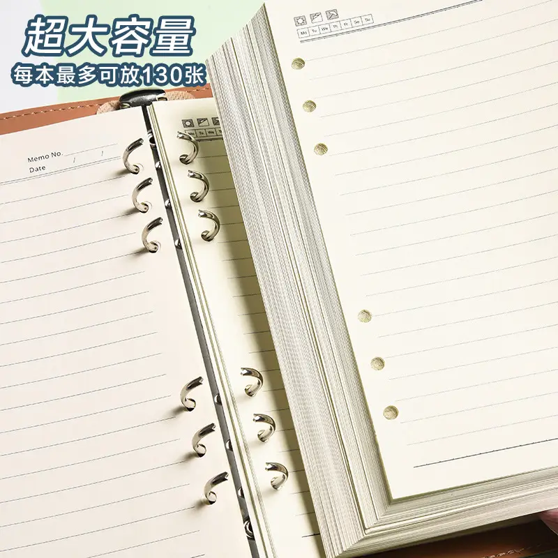 A5 Soft Leather Loose Leaf Notebook for Students & Office Use - Image 30