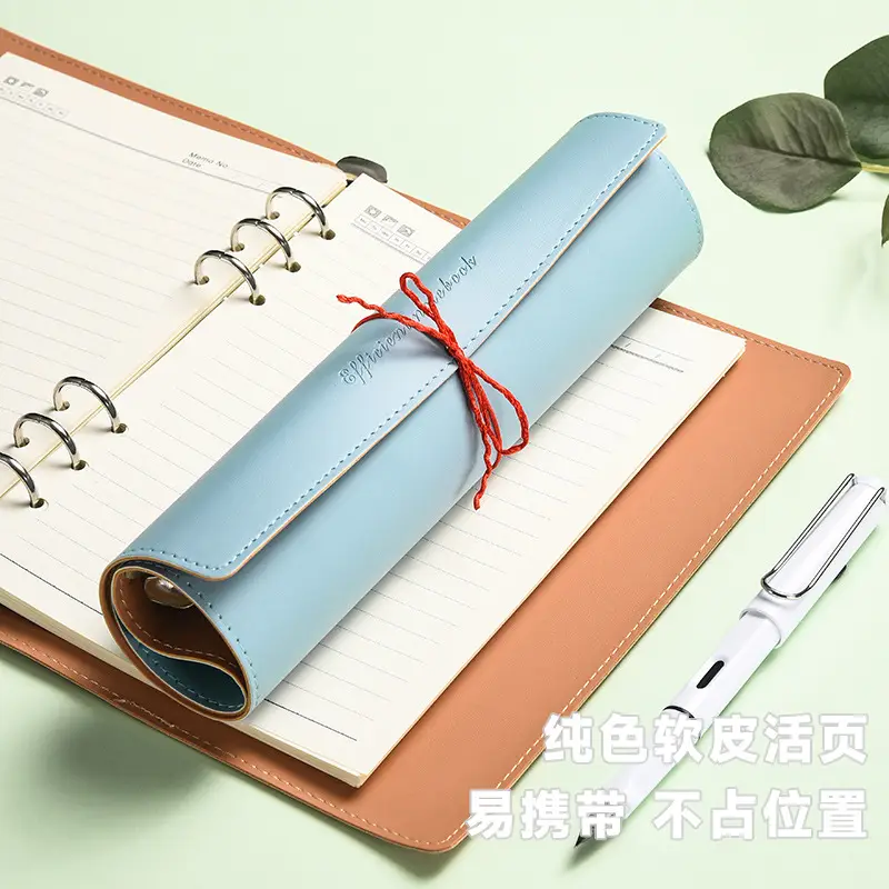 A5 Soft Leather Loose Leaf Notebook for Students & Office Use - Image 31