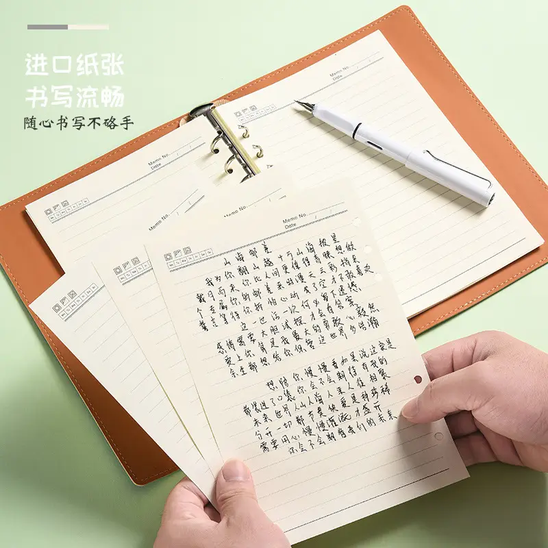 A5 Soft Leather Loose Leaf Notebook for Students & Office Use - Image 32