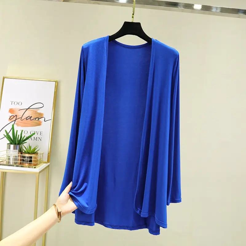 Women Grey Long Sleeve Cardigan Summer Wear