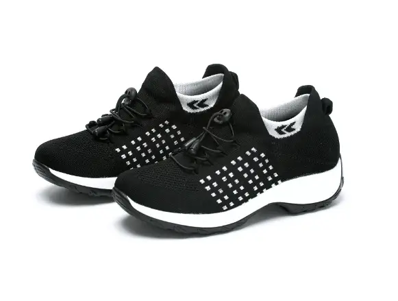 Cross-border Explosions Large Size Women's Shoes Mother Shoes Rocking Shoes Socks Shoes Casual Flying Weaving Women's Shoes Foreign Trade Lace-up Thick Sole Shoes - Image 7