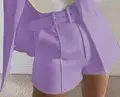 Women's Yellow Cotton Jersey Shorts with Embroidered Details