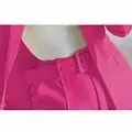 Women's Yellow Cotton Jersey Shorts with Embroidered Details