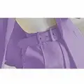 Women's Yellow Cotton Jersey Shorts with Embroidered Details