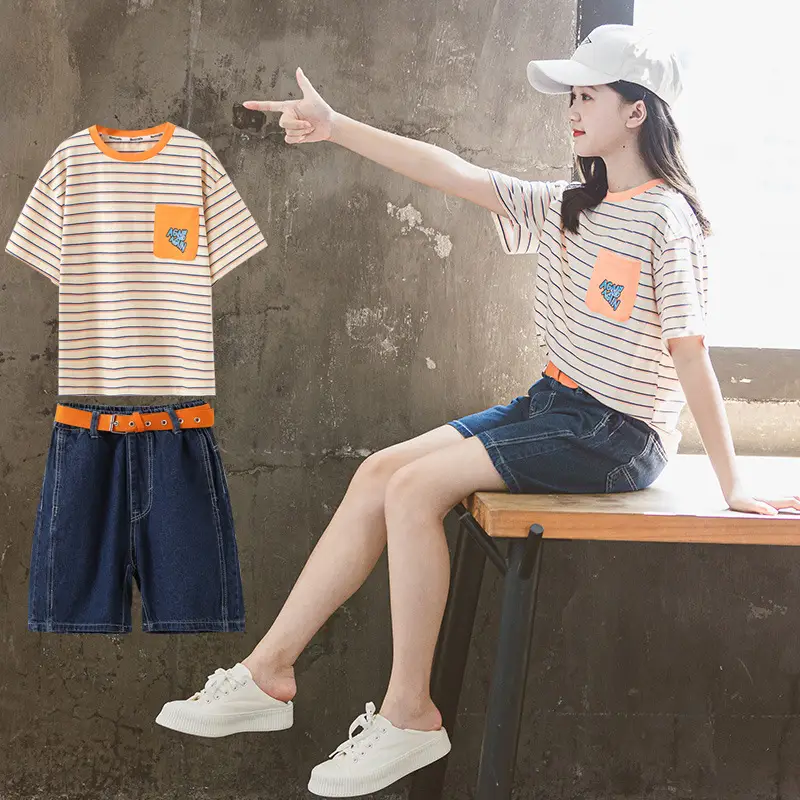 Girls 2-Piece Shorts Set Medium Large Summer Wear - Image 2
