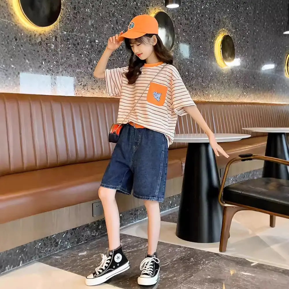Girls 2-Piece Shorts Set Medium Large Summer Wear - Image 5