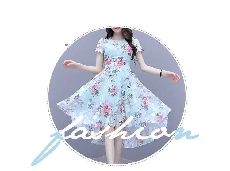 Women Floral Ice Silk Summer Dress 2022 — feature 4