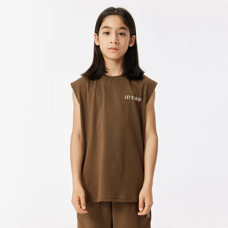 Boys Striped T-Shirt Sleeveless Vest Cool Drying - Image 22