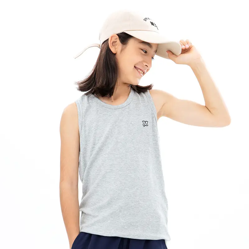 Boys Striped T-Shirt Sleeveless Vest Cool Drying - Image 36