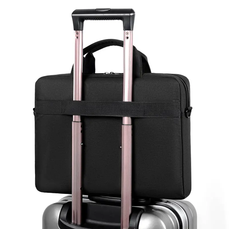 Men's Grey Laptop Shoulder Messenger Bag Business Travel Portable - Image 7