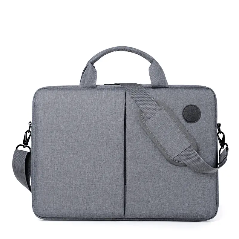 Men's Grey Laptop Shoulder Messenger Bag Business Travel Portable - Image 3